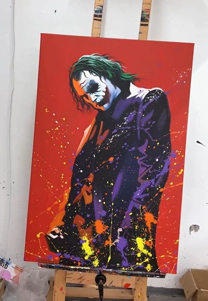 限量版丙烯画希斯莱杰小丑《情绪》专属定制 Exclusive hand-painted work customization