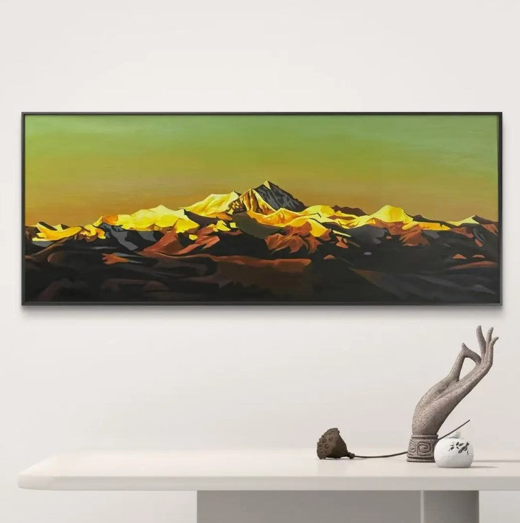 限量 日照金山 寓意日进斗金 专属定制 Exclusive hand-painted work customization