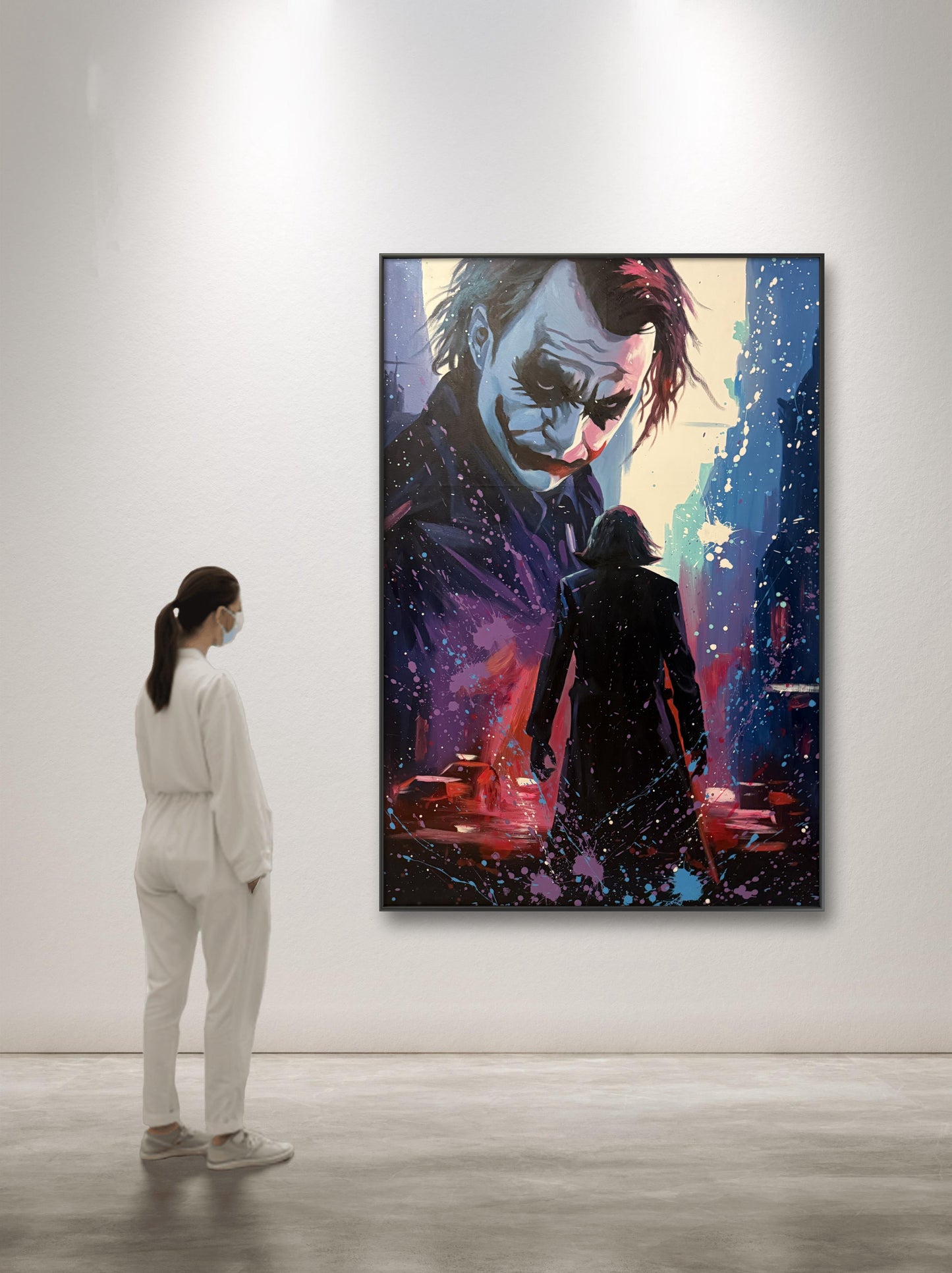 限量版 丙烯画希斯莱杰小丑《面对》 专属定制 Exclusive hand-painted work customization