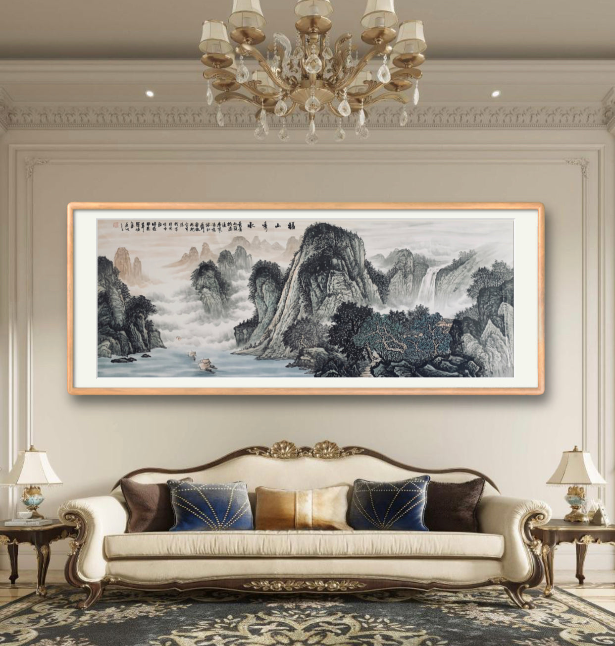 收藏级画作 福山秀水 中国山水水墨画 仅此一副 VIP客户补差价专属