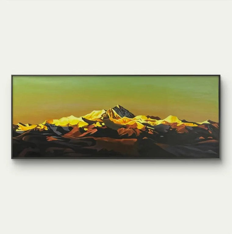 限量 日照金山 寓意日进斗金 专属定制 Exclusive hand-painted work customization