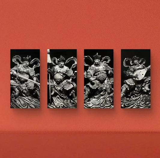 限定版 丙烯四大天王四幅一套 专属定制 Exclusive hand-painted work customization