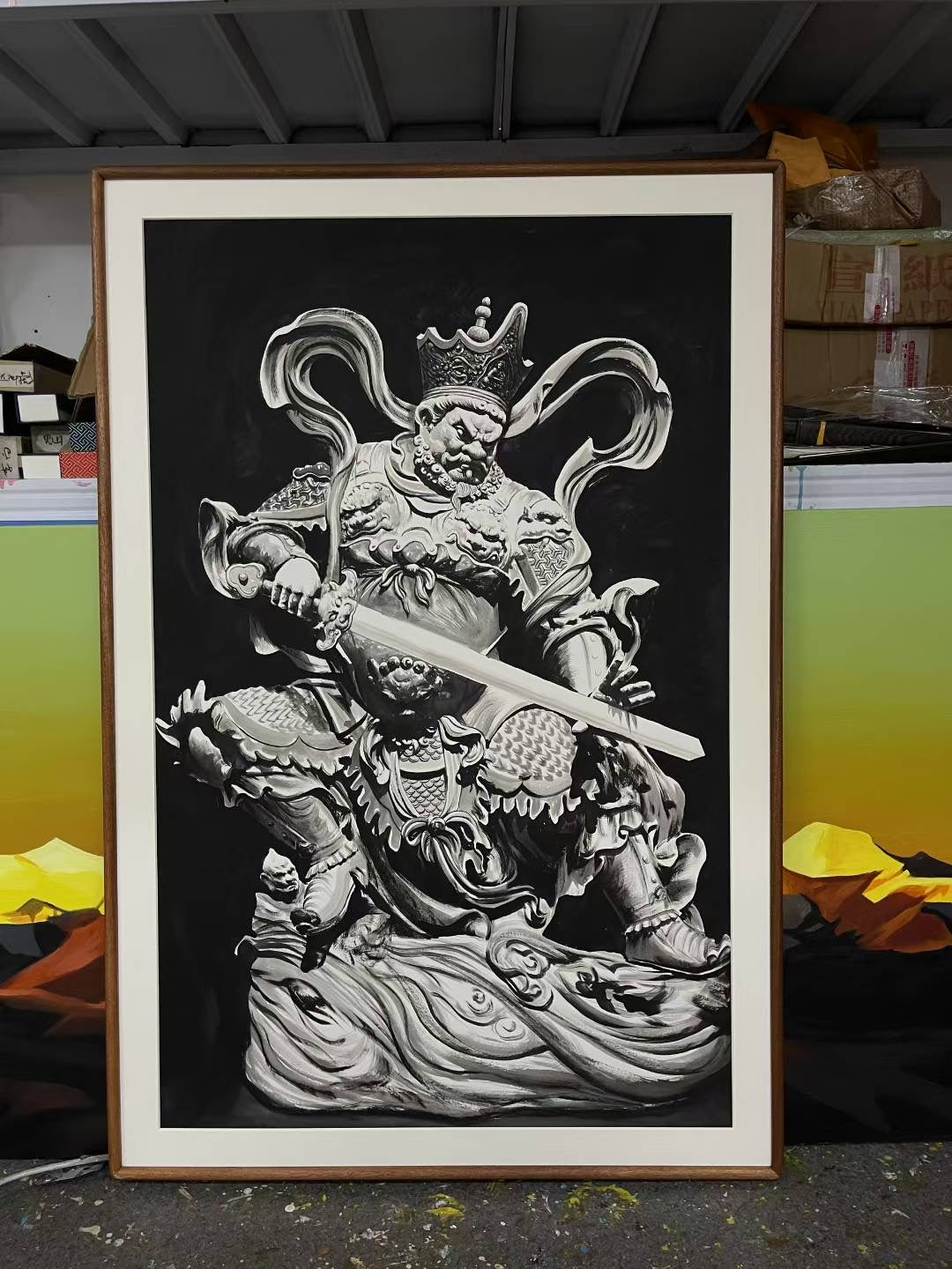收藏级 四大天王专属定制（四幅水墨版作品）   Exclusive hand-painted work customization