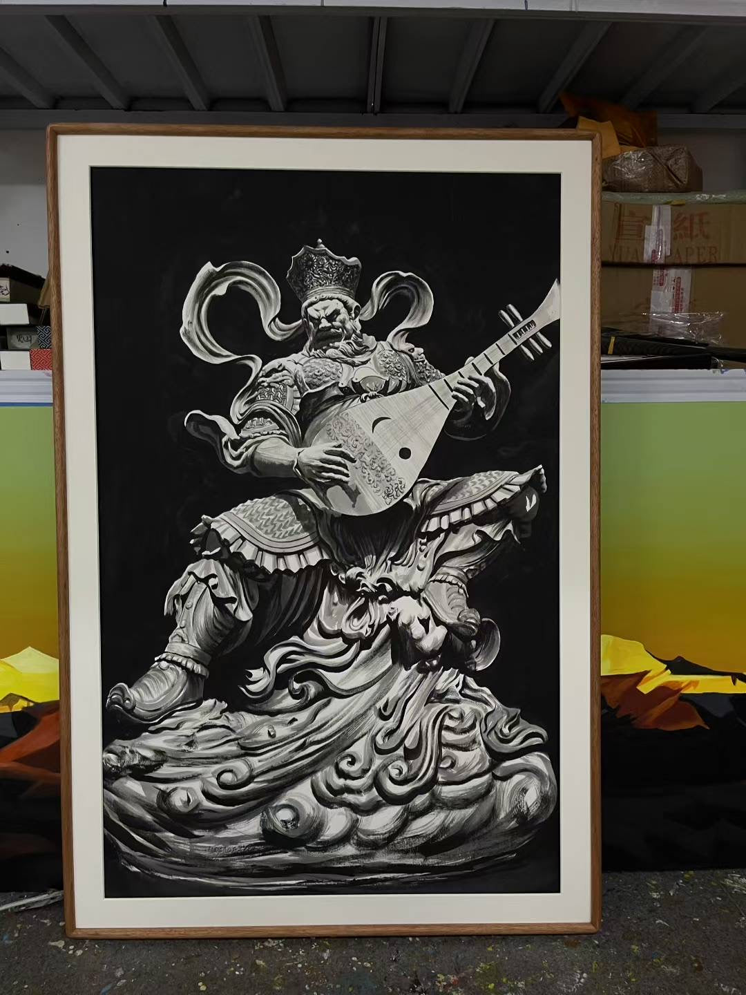 收藏级 四大天王专属定制（四幅水墨版作品）   Exclusive hand-painted work customization