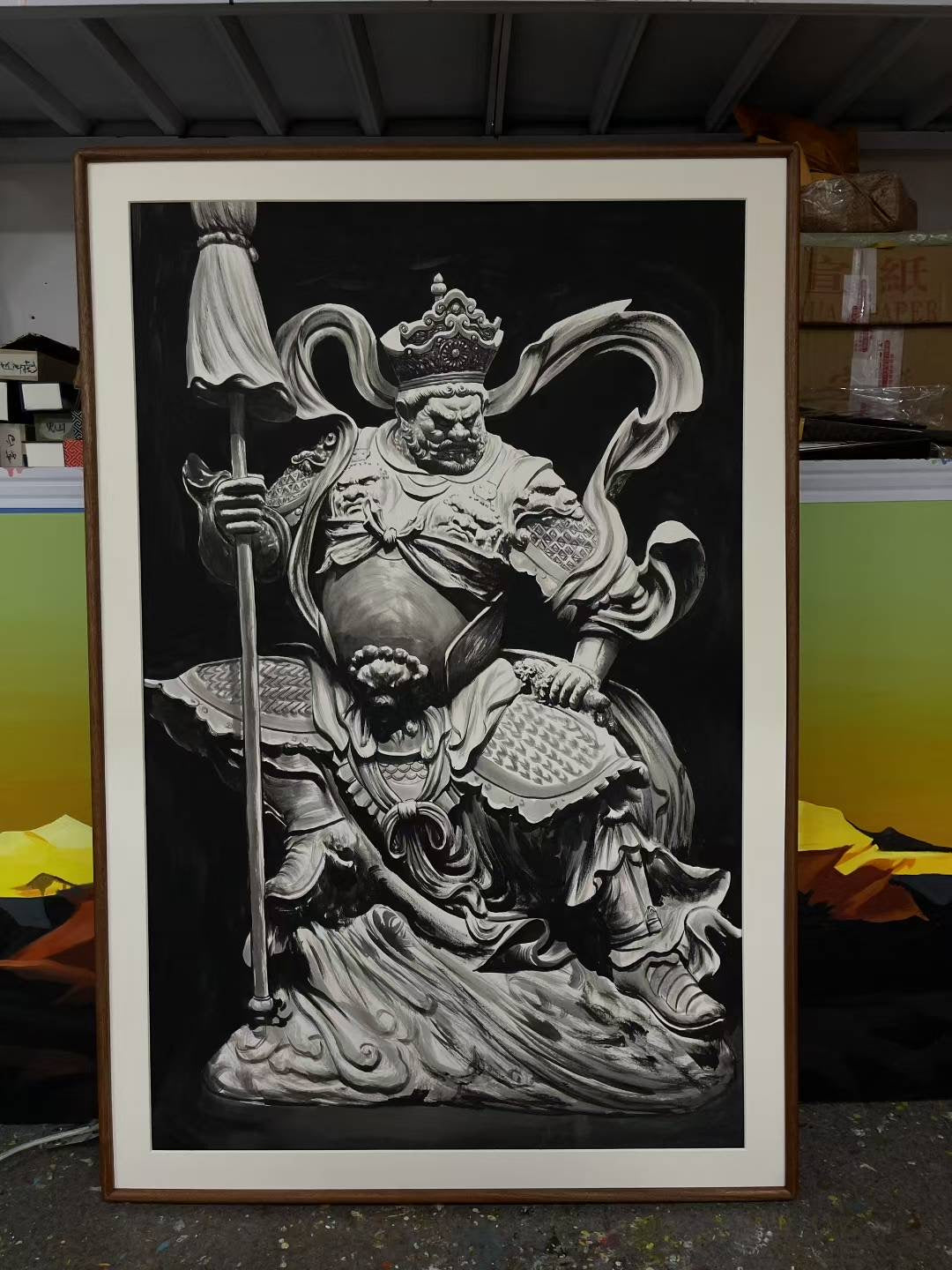 收藏级 四大天王专属定制（四幅水墨版作品）   Exclusive hand-painted work customization