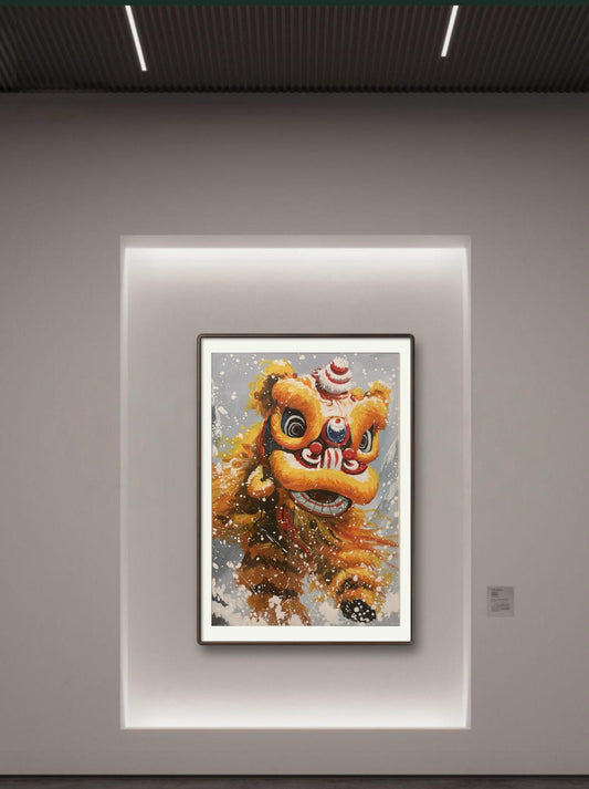 限定版 中国传统醒狮 专属定制  Exclusive hand-painted work customization