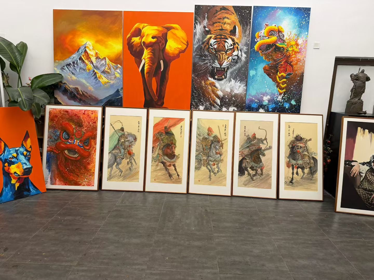 限量版 手绘五虎上将图 专属定制 Exclusive hand-painted work customization