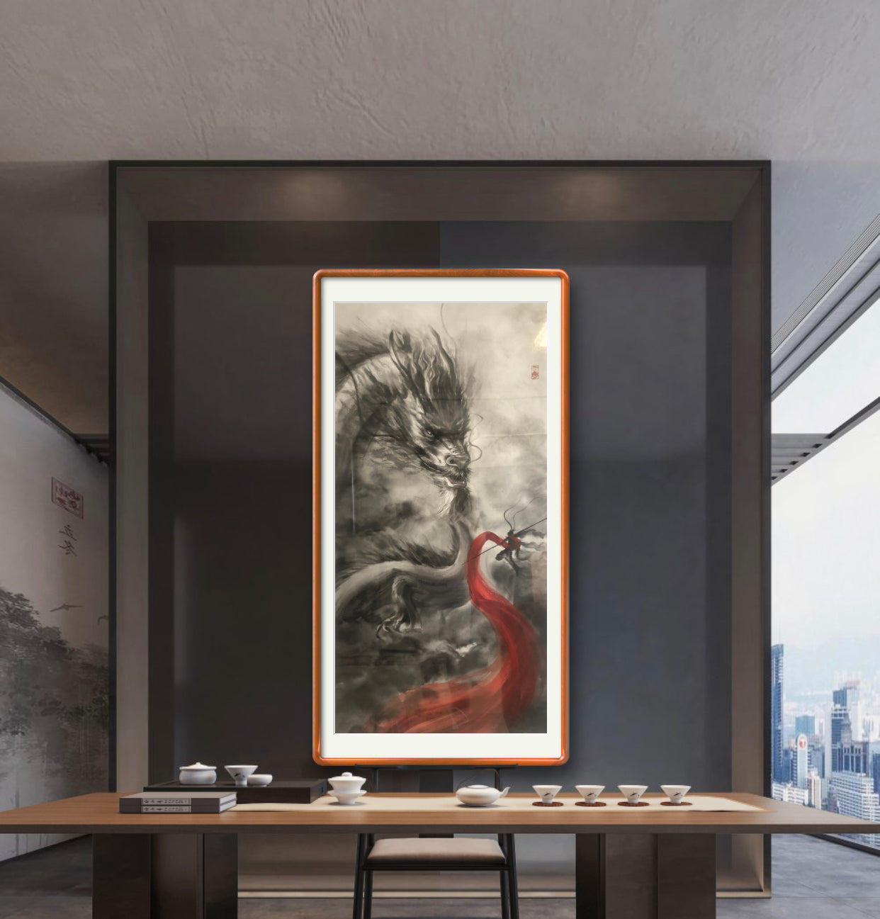 限量版 中国水墨画斗天专属定制   Exclusive hand-painted work customization