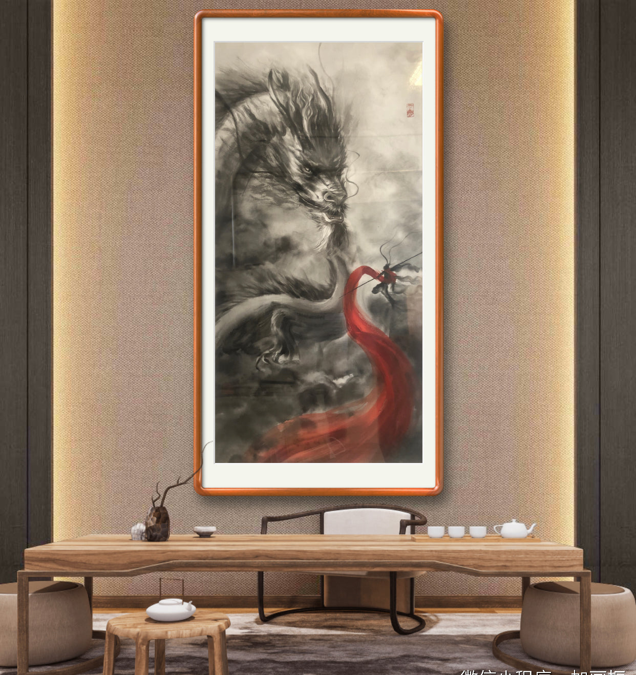限量版 中国水墨画斗天专属定制   Exclusive hand-painted work customization