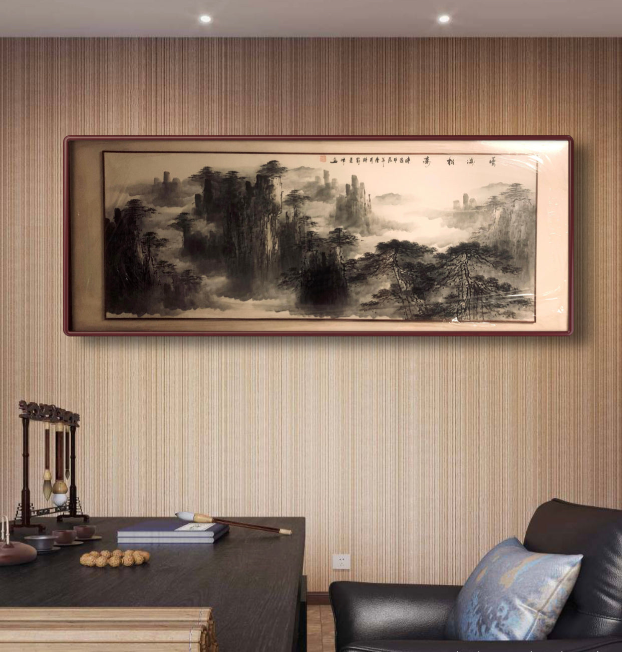 收藏级画作 云海松涛中国水墨作画 仅此一副   Exclusive hand-painted work customization