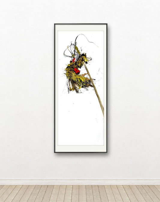 收藏 泼彩丙烯画作 孙悟空奋起千钧棒 专属 Exclusive hand-painted work customization