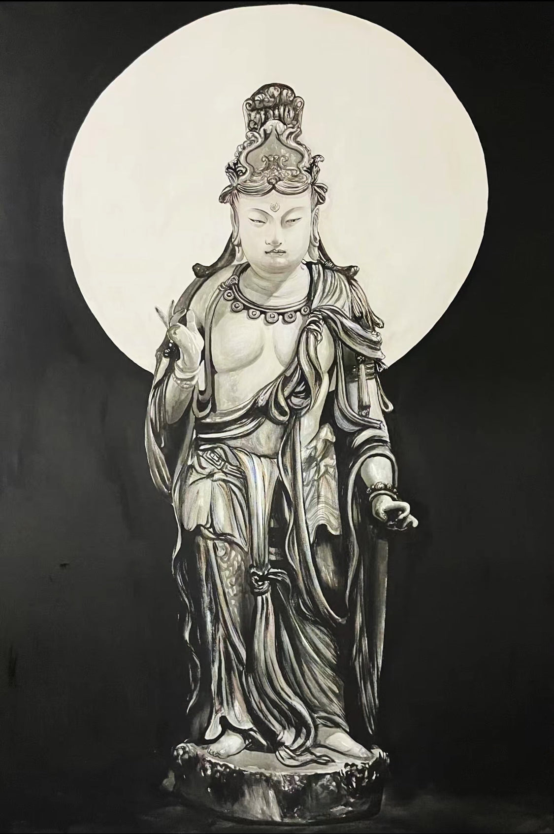 ‌水月观音 专属定制 Exclusive hand-painted work customization