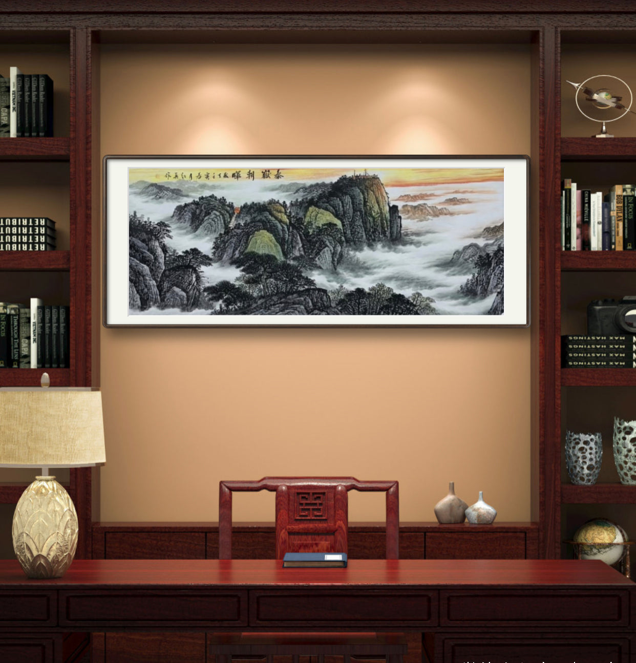 收藏级 泰岳朝晖 中国山水水墨画 专属定制 仅此一副   Exclusive hand-painted work customization