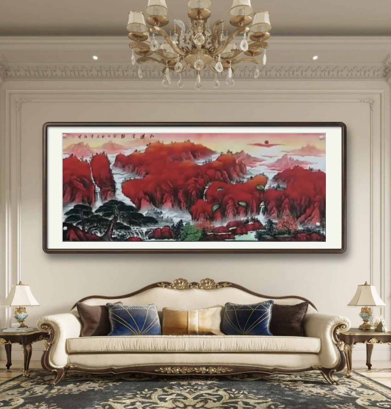 收藏级 鸿运当头 中国山水水墨画 专属定制    Exclusive hand-painted work customization