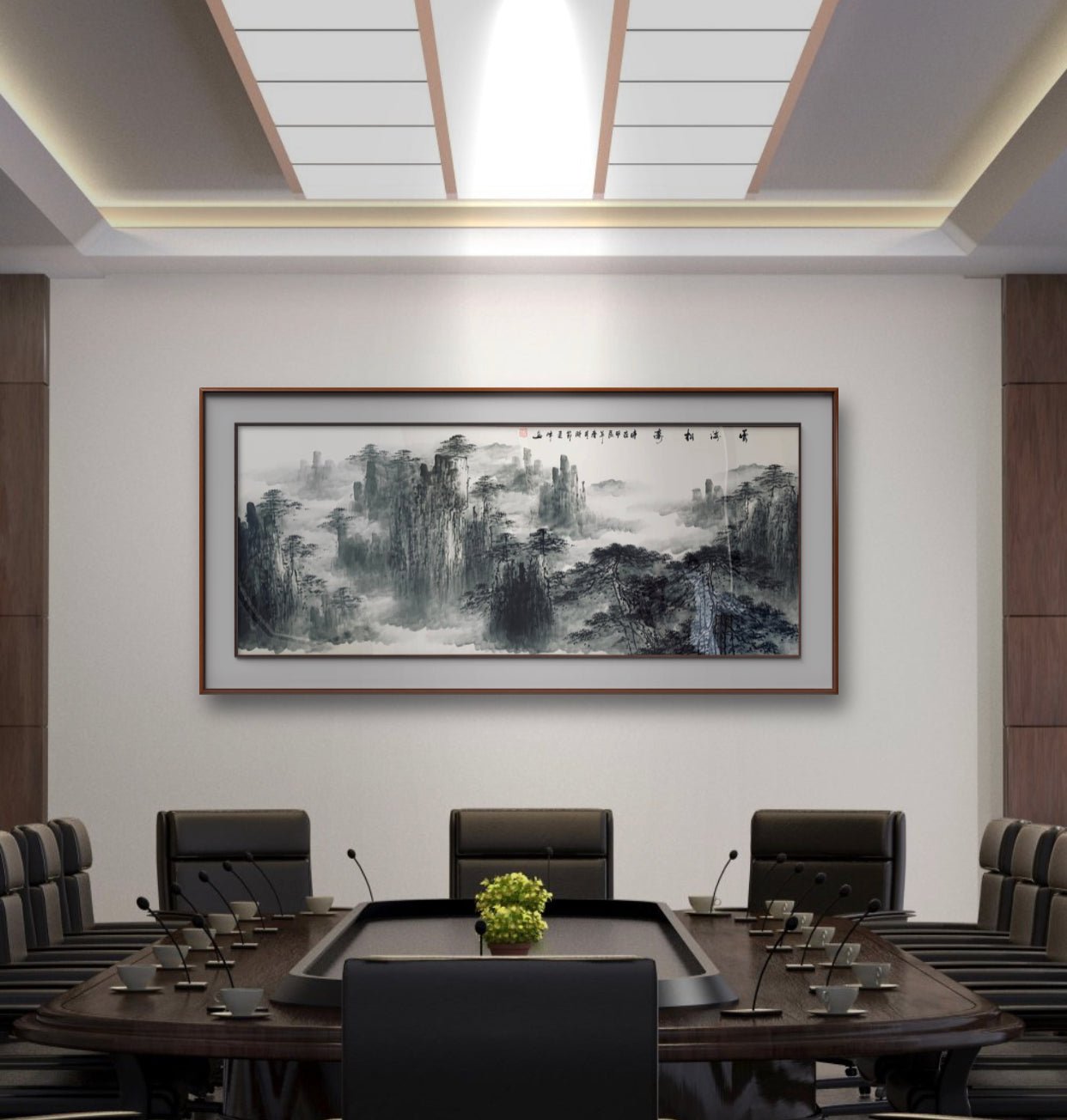 收藏级画作 云海松涛中国水墨作画 仅此一副   Exclusive hand-painted work customization