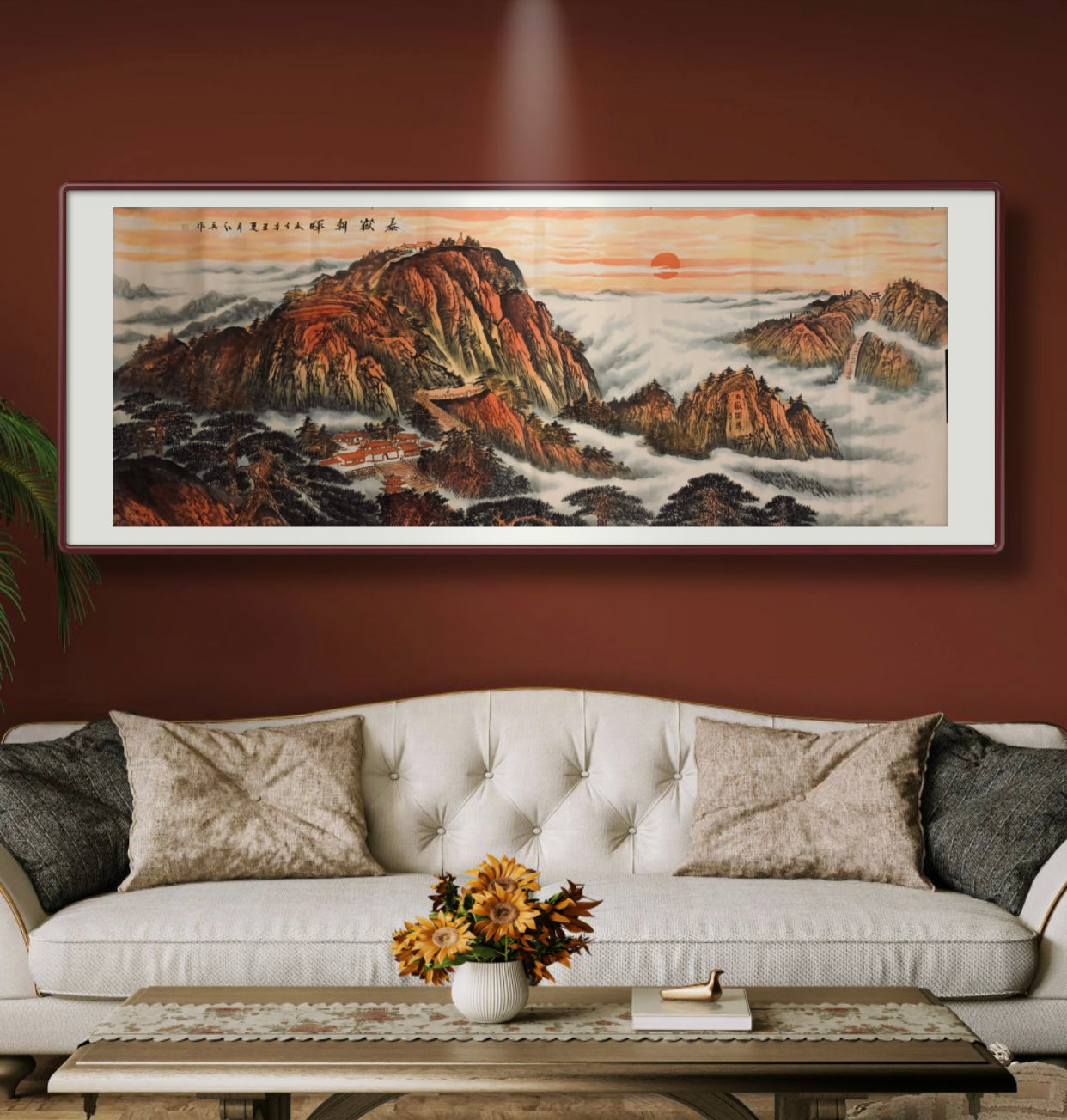 收藏级   泰岳朝晖  中国山水水墨画 专属定制 仅此一副   Exclusive hand-painted work customization
