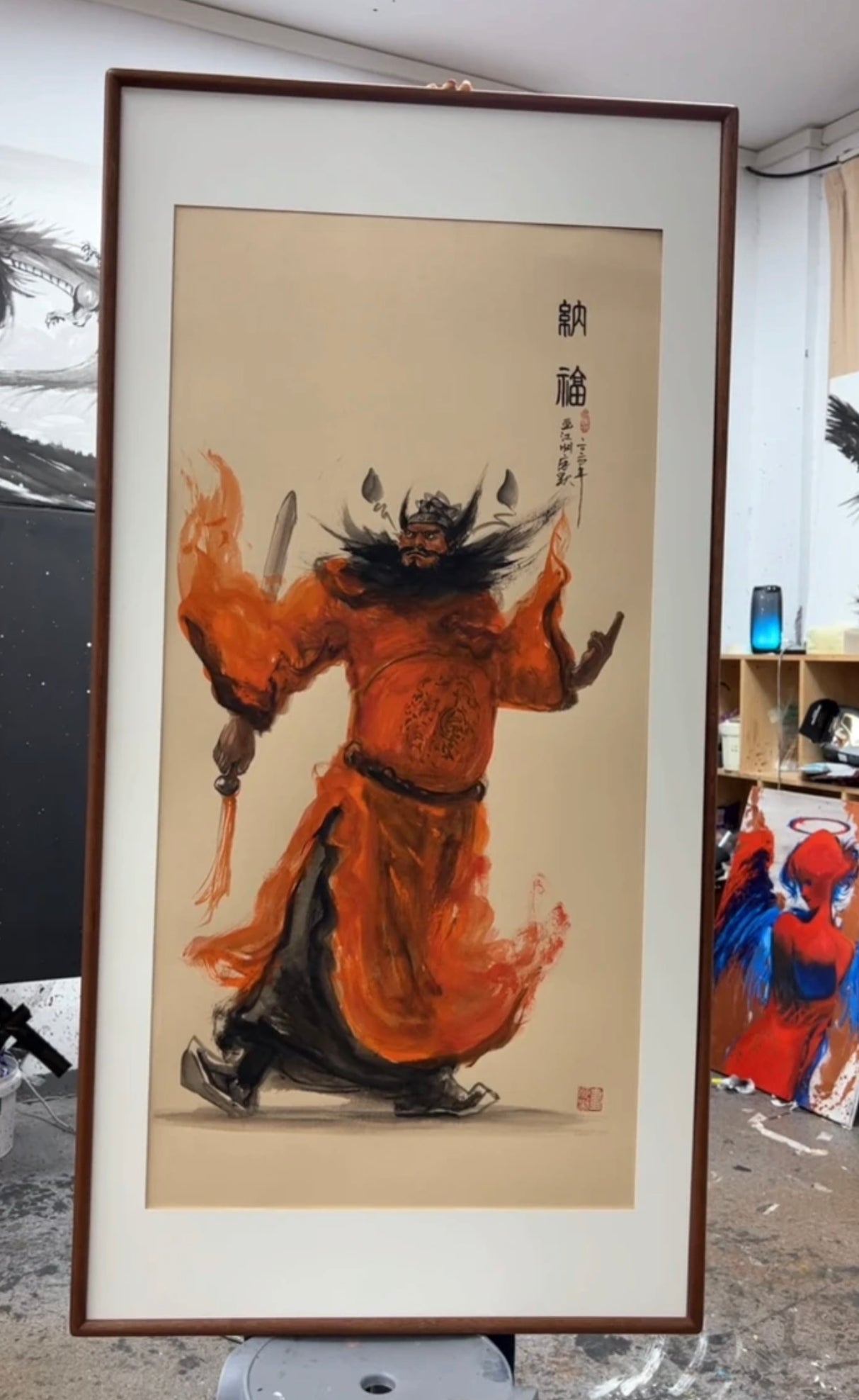 限量版 朱砂钟馗纳福 专属定制 Exclusive hand-painted work customization