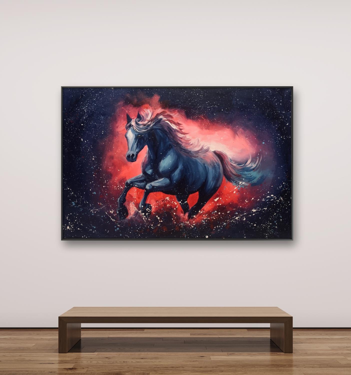 绝版 丙烯画作星空马踏飞燕 专属定制 Exclusive hand-painted work customization