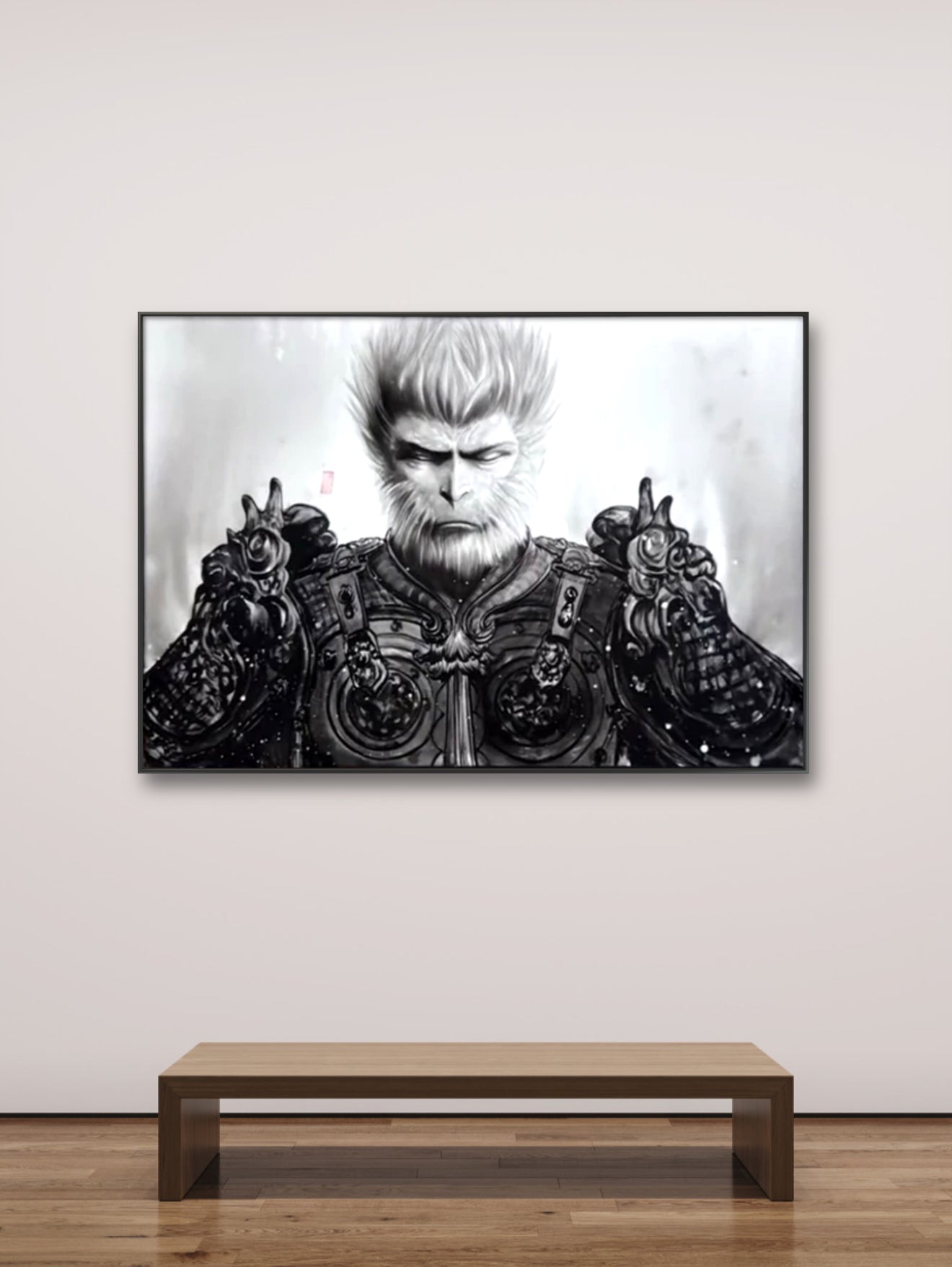 限量版 水墨黑神话悟空 横板 专属订单 Exclusive hand-painted work customization