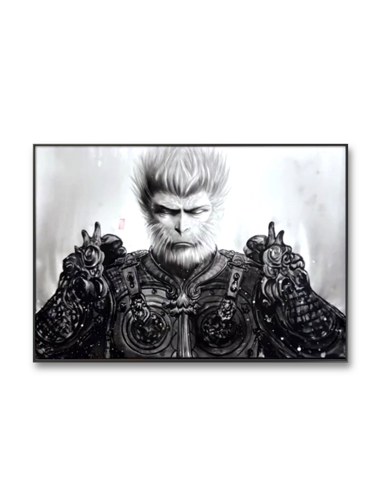 限量版 水墨黑神话悟空 横板 专属订单 Exclusive hand-painted work customization