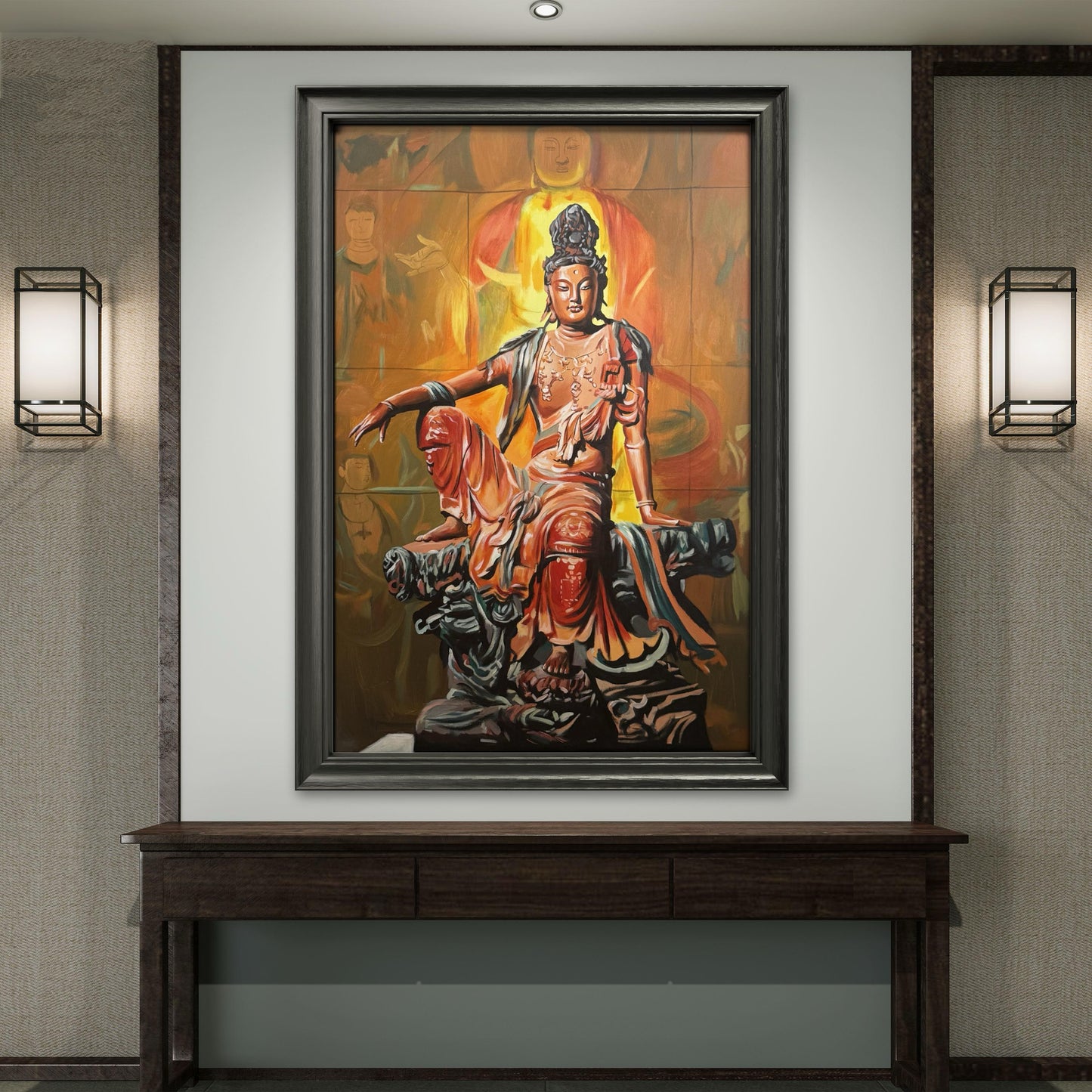 收藏版 水月观音 仅此一副 专属定制 Exclusive hand-painted work customization